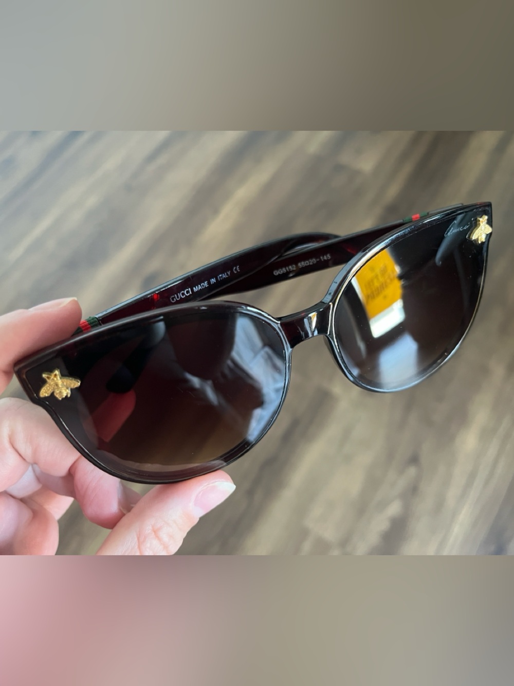 Women's Designer Sunglasses with Gold Bee Accent